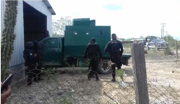 Policía Estatal asegura vehículo blindado en el municipio de Camargo