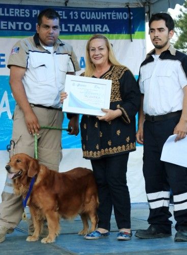 Condecoran a Alondra, la perrita rescatista (2)