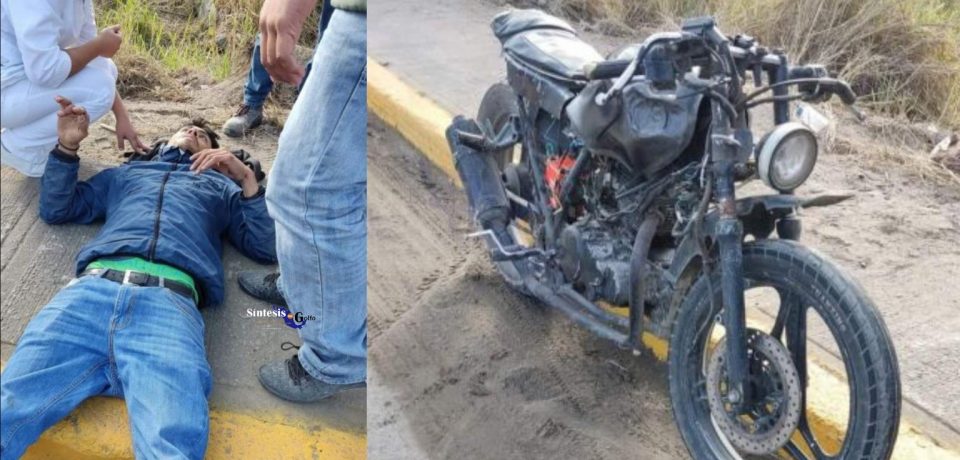 Raudo motociclista derrapó en El Moralillo