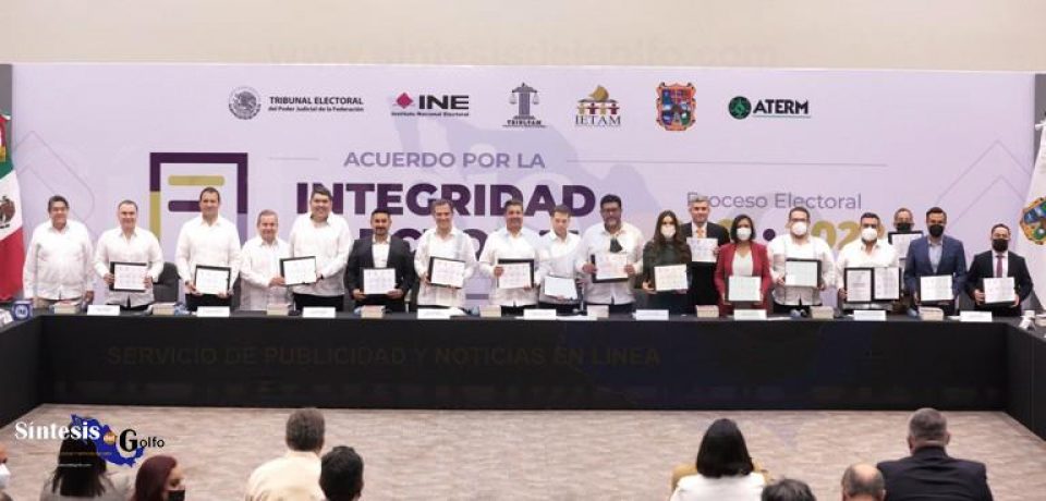 Firman autoridades electorales y partidos políticos Acuerdo por la Integridad del Proceso Electoral en Tamaulipas.