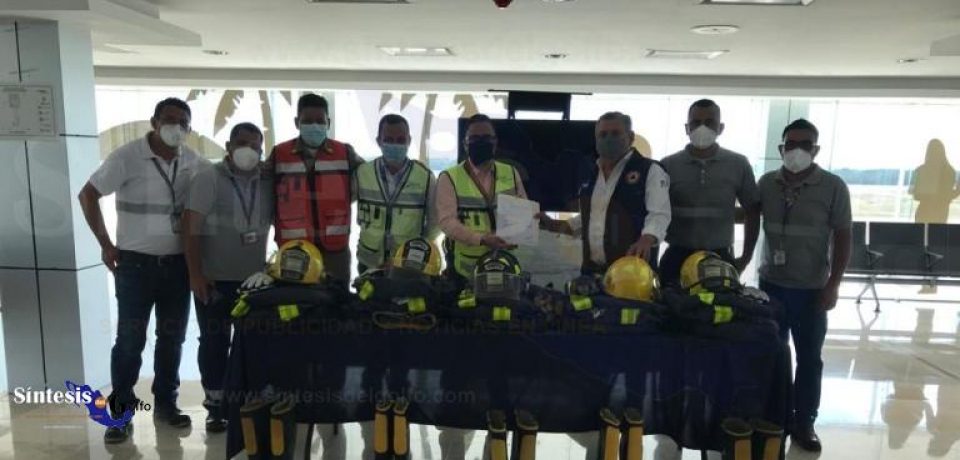 Recibe Bomberos Tampico importante donativo del Grupo Aeroportuario OMA
