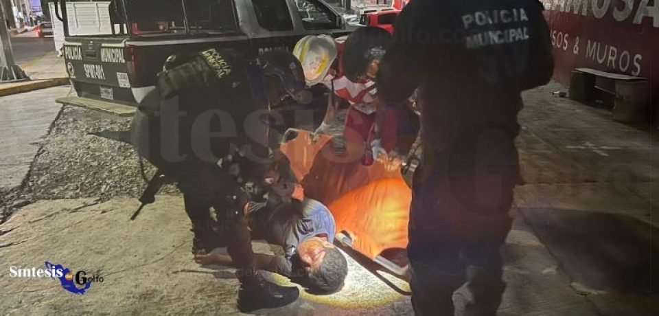 Salvaje golpiza recibió un hombre en el centro de Tantoyuca