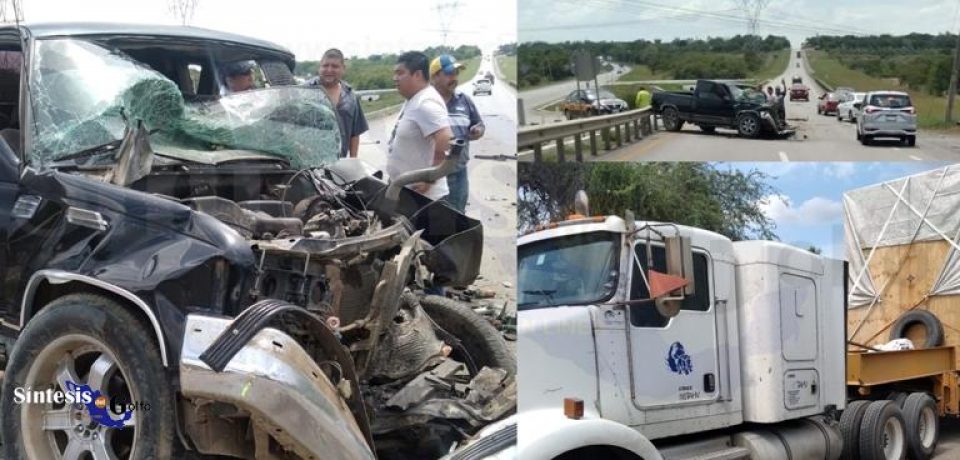 Un lesionado en fuerte encontronazo en la carretera Tampico-Mante