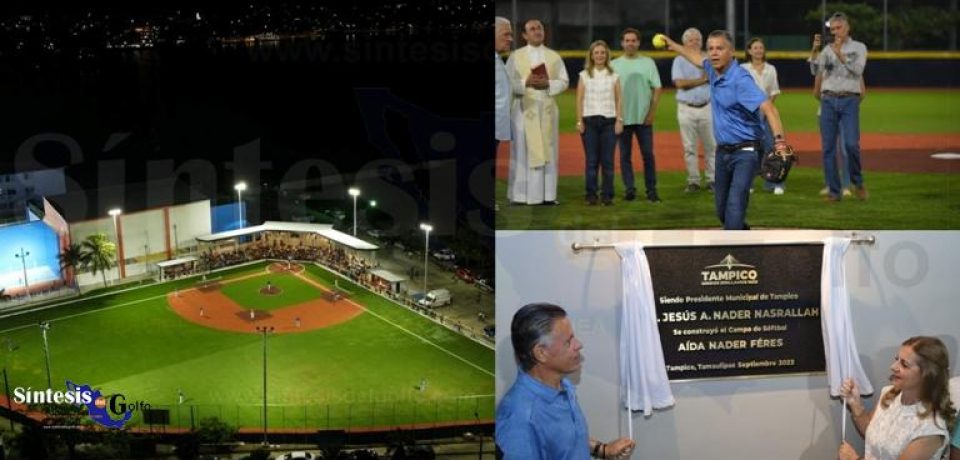 Inaugura Chucho Nader el nuevo estadio de softbol «Aída Nader Féres»