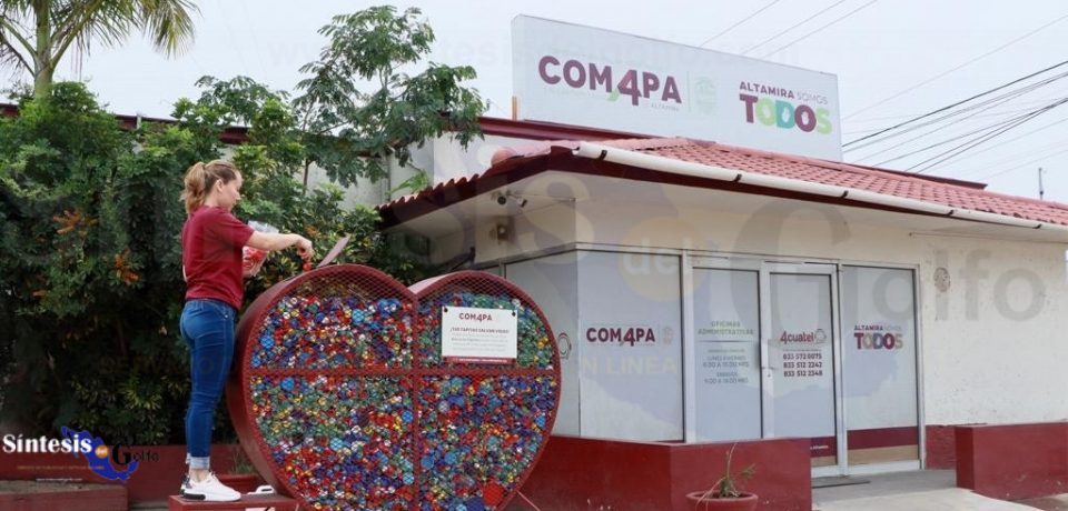 Apoya COMAPA Altamira al Banco de Tapitas