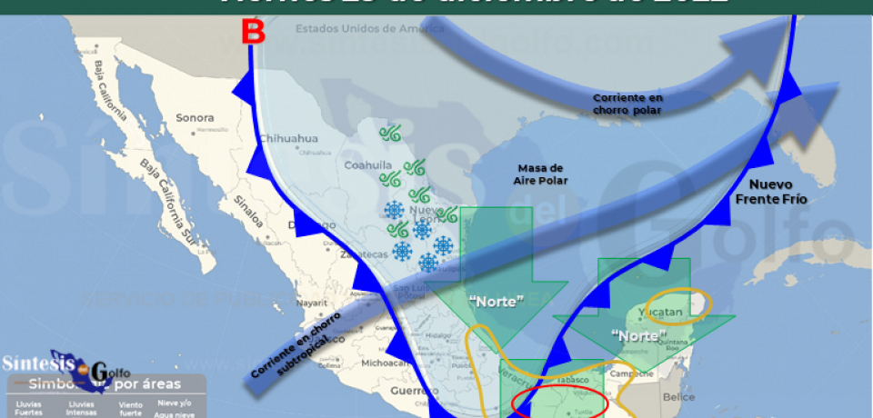 Alertan por la llegada de aire polar ártico al sur de Tamaulipas