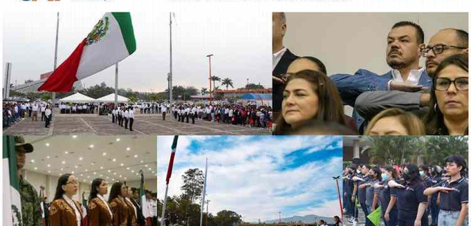 Participa la UAT en eventos conmemorativos del Día de la Bandera
