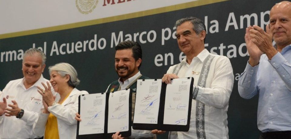 Firman gobernador y director del IMSS nuevo modelo de salud para Tamaulipas
