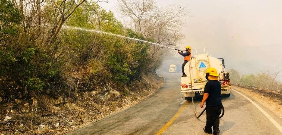Atiende Protección Civil Estatal incendio forestal en Nuevo Morelos